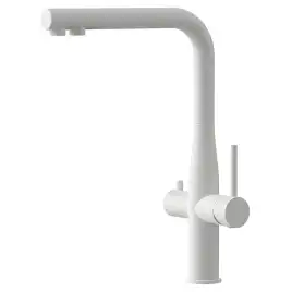 Смеситель для кухни AVS PureRiver белый матовый, Г-образный излив, 811-160-MW