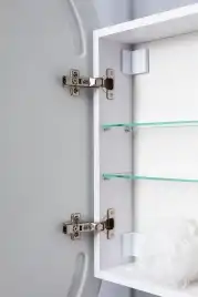 Зеркальный шкаф Aquanet Монте 50 белый, с LED подсветкой, 344787