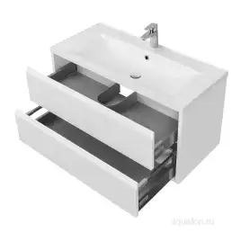 Тумба под раковину Aquaton Римини 100 1A232801RN010 подвесная цвет, белый глянец