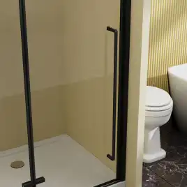 Душевая дверь Vincea Slim-N 90 VDPH-5SN900CLB, распашная, профиль черный, стекло прозрачное