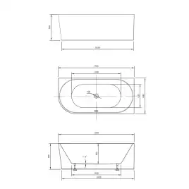 Акриловая ванна Vincea 170х80 VBT-402-1700R правая, Белая