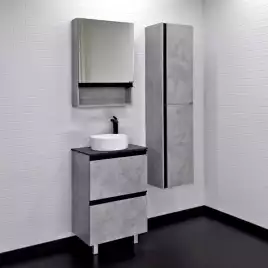 Тумба с умывальником Comforty Эдинбург 60-Н Бетон светлый, 00-00004767