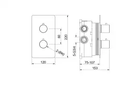 Смеситель для ванны Aquatek Европа AQ1393BGM термостатический, Оружейная сталь