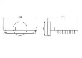 Мыльница для ванной Aquatek Бетта AQ4633CR, Хром