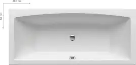 Акриловая ванна Ravak Formy 02 Slim 180х80 C891300000 с тонким бортом, встраиваемая, Белая