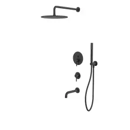 Душевая система для ванны WHITECROSS Y black YSET07BL, скрытого монтажа, Черный матовый