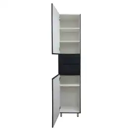 Шкаф-пенал Azario Эстима 40 CS00094560 левый напольный, Графит