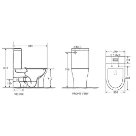 Унитаз-компакт Azario Ambra AZ-848 напольный, безободковый, в комплекте с бачком и сиденьем микролифт, Белый глянцевый