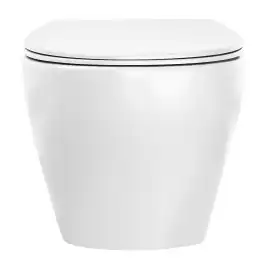 Унитаз подвесной Azario Keras AZ-99046W подвесной, безободковый, с сиденьем микролифт, Белый глянцевый