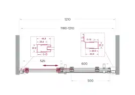 Душевая дверь BelBagno MARINO-2-BF-1-120-C-CR стекло прозрачное, профиль Хром