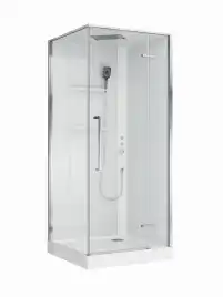 Душевая кабина BelBagno UNO-CAB-A-1-90-C-Cr-Bi-TOP-R, правая, профиль хром