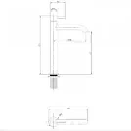 Смеситель для накладной раковины Abber Wasser Kreis AF8111RG, однорычажный, высокий, Золото розовое