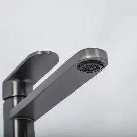 Смеситель для раковины AVS Beauty высокий, оружейная сталь, 811-551-GM