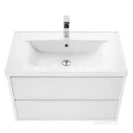 Тумба под раковину Aquaton Римини 80 1A226701RN010 подвесная цвет, белый глянец