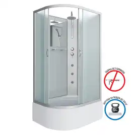 Душевая кабина Niagara Classic 120х80х210 NG-2310-14RBKTG высокий поддон, с гидромассажем, 23101424RBKTG