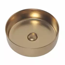 Раковина накладная ABBER BEQUEM 36х36х12 AC2108MMG, круглая, золото матовое
