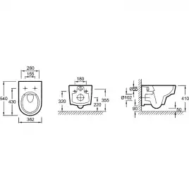 Подвесной унитаз Jacob Delafon Odeon Rive Gauche безободковый EDR102-00