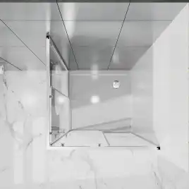 Душевой уголок Azario 100х100 AZ-R43-100-MB-CL, профиль черный матовый, стекло Прозрачное