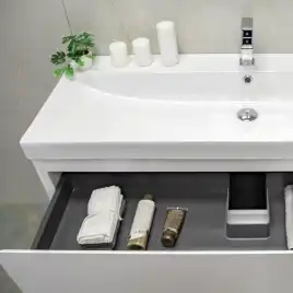 Тумба с раковиной AVS Гармония 120 белая, 2 ящика, N821-07-1200WG-02-1210-WG