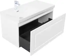 Тумба под раковину Aquanet Агата 100 белый сатин, 345483
