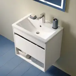 Тумба с раковиной IDDIS Zodiac X 60, подвесная, Белая, ZDX60WNi95K