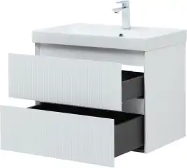 Тумба под раковину Aquanet Альтера 70 белый матовый, подвесная, 337155