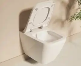 Комплект унитаза с инсталляцией Vitra Integra Square 9856B003-7206 с сиденьем Микролифт и клавишей смыва Хром матовый