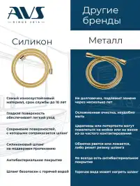 Душевой гарнитур AVS 811-650-BG, брашированное золото