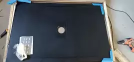 Душевой поддон Good Door Flow 100х80 из искусственного камня, Черный ЛП00123