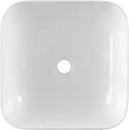 Раковина накладная Aquanet CITY-1 38,5х38,5х14 квадратная, Белая глянцевая