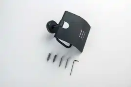 Держатель туалетной бумаги Aquatek Бетта AQ4609MB с крышкой, Черный матовый