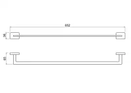 Держатель полотенец 600 мм Aquatek Либра AQ4314CR, Хром