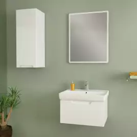 Зеркало Dreja Tiny 70х80 99.9025 с подстветкой, сенсорный выключатель, Белый
