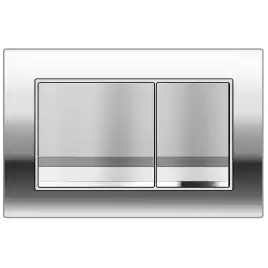 Кнопка смыва AZARIO NEW AZ-001.02 двойная, пластик, хром