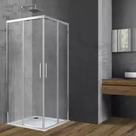 Душевой уголок Vincea Soft 100х100 VSS-3SO100CL, профиль хром, стекло Прозрачное