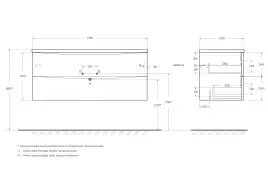 Тумба под раковину BelBagno MARINO-CER-N-1200-2C-SO-BL-P подвесная Bianco Lucido