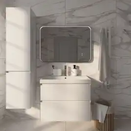 Тумба с раковиной AVS Гармония 80 SL белая, K821-07SL-800WG-217-800WG