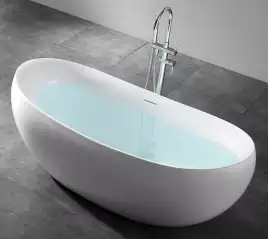 Акриловая ванна Abber 170х80 AB9236, отдельностоящая, Белая глянцевая