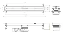 Душевой лоток Allen Brau Liberty 9.50001.SS 750 мм с решеткой Нержавеющая сталь