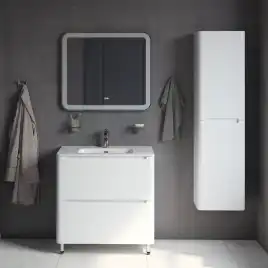 Тумба с раковиной IDDIS Edifice 80, напольная, Белая, EDI80WFi95K