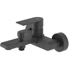 Смеситель для ванны Aquatek Лира AQ1440MB, однорычажный, с коротким изливом, Черный матовый