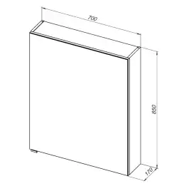 Зеркальный шкаф Aquanet Алвита new 70 белый матовый, 303893