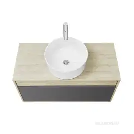 Тумба под раковину Aquaton Лофт Урбан 100 1A247701LQX60 подвесная цвет, серый графит / дуб орегон