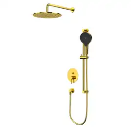 Душевая система для душа WHITECROSS Y gold YSET05TOPGL, скрытого монтажа, Золото глянцевое