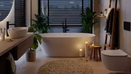 Ванна Salini Sofia 185х90 102519G из материала S-Sense, Белая глянцевая