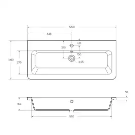 Керамическая раковина BelBagno URBAN 12105-KL