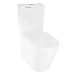 Унитаз-компакт Azario Margo AZ-2125-UQ1 напольный, безободковый, со смывом Торнадо, в комплекте с бачком и сиденьем микролифт, Белый глянцевый