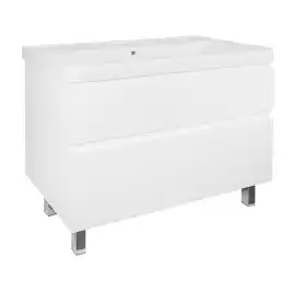 Тумба с раковиной Azario Мила 100 CS00089954, напольная, Белая глянцевая