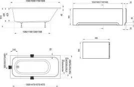 Акриловая ванна Ravak Chrome 150х70 C721000000 белая