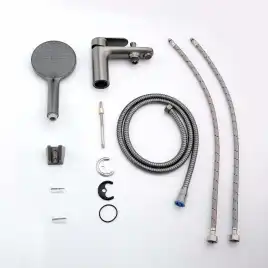 Смеситель на борт ванны Aquatek Ника AQ1844BGM, Оружейная сталь